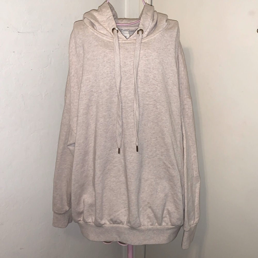 Like New L.O.G.G. By H&M Tan Heather hooded  Sweatshirt- XL Unisex
